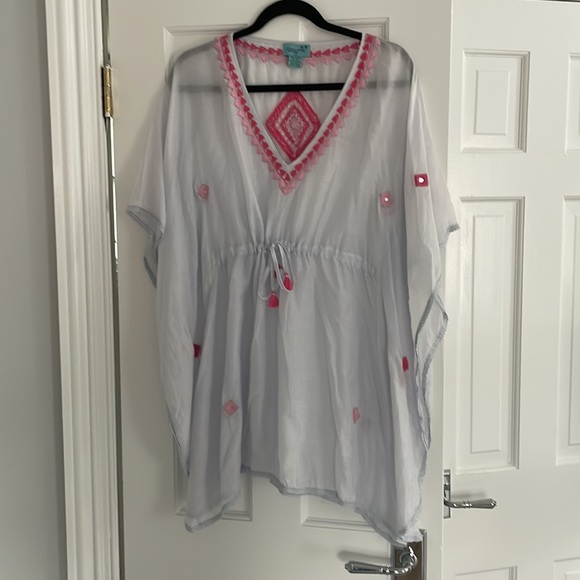 Letarte embroidered kaftan coverup - Picture 3 of 7